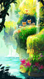 This is the adventure story of the twin foxes.It is one of the colors of the color book released in July. 쌍둥이 여우들의 모험이야기입니다. 7월달에 공개하는 컬러북 중 들어가는 그림중에 하나 입니다.