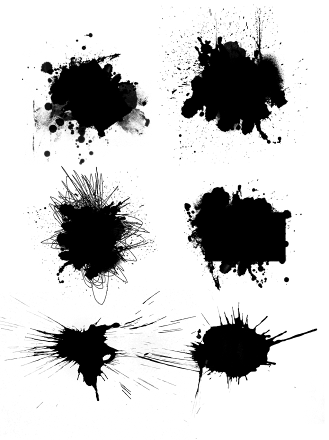 简约中国风复古水墨墨迹泼墨效果设计素材