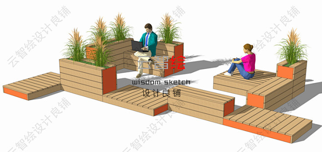 公共商业街公园创意特异形公共座椅坐凳树池...