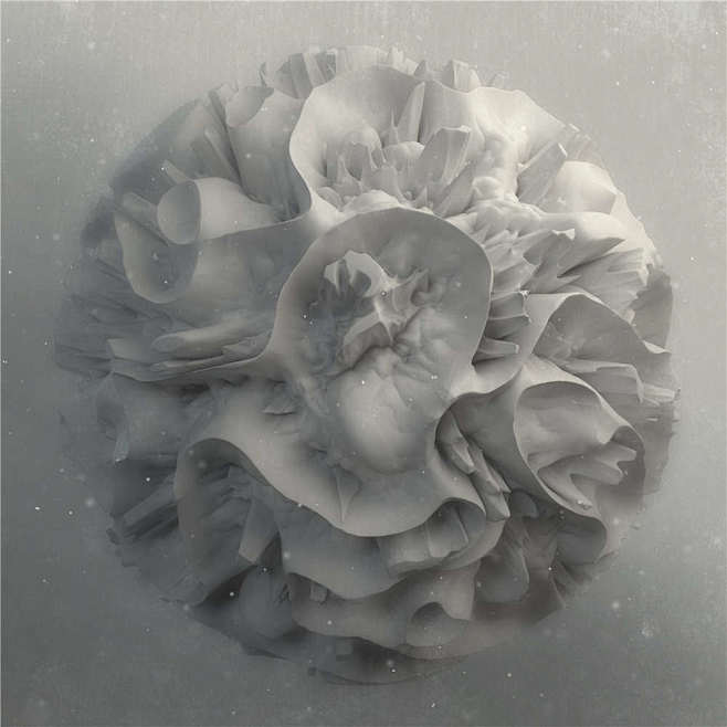 创意云雾烟简约抽象几何多边形3D立体海报...