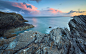 海岸，岩石，平静，海，日落，2022年，景观，5k壁纸_5120x3200[10wallpaper