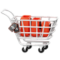 Gift Shopping Trolley  3D Icon