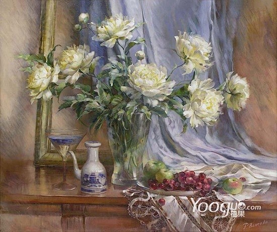水彩花卉—Vjugovey Rimma作...
