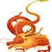 牛年中国风金线国潮插画龙
