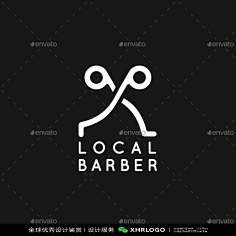 剪刀LOGO精选合集/理发店/美发/发型/洗剪吹-花瓣网|陪你做生活的设计师 | 发#发型师洗剪吹#标志设计 (51)