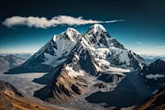 美景高原雪山风景摄影图