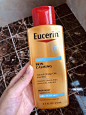 【2019-05-26】Eucerin 沐浴油 250ml 用感很舒服，轻微起泡，喜欢皮肤洗完澡后自然舒滑的人可以尝试，尤其是夏天用可以洗掉身上的仿晒。会回购。