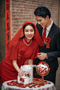 自由数码培训陈畅的婚纱摄影作品《中式复古样片》