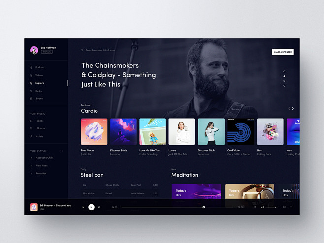 Music ui design prev...