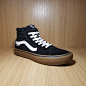 VANS PRO SKATE SK8 HI GUM生胶底黑色高帮翻毛皮滑板鞋-淘宝网