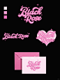 甜酷少女美式复古logo设计 ｜Black&Pink