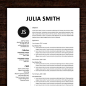 ★ Instant Download ★ Resume Template / CV Template | "The Julia" Resume Design #shineresumes: 