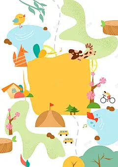 初夏絮语手绘插画海报背景模板 设计图片 免费下载 页面网页 平面电商 创意素材