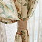[吉屋]雅馨 欧式田园棉麻布艺客厅卧室飘窗半遮光 窗帘 送配件的图片
