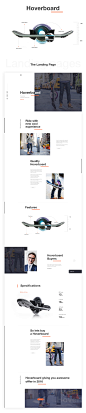 Hoverboard Landing Page Concept on Behance