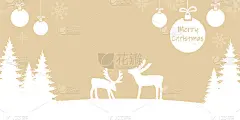 简单的圣诞背景与典型元素