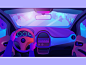 Illustration spring color flat design car inspiration creative people art colorful vector illustration