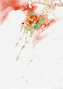 唯美古风水彩插画高清素材 免费下载 设计图片 页面网页 平面电商 创意素材 png素材