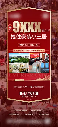 海报 房地产 热销 价值点 人气 人潮