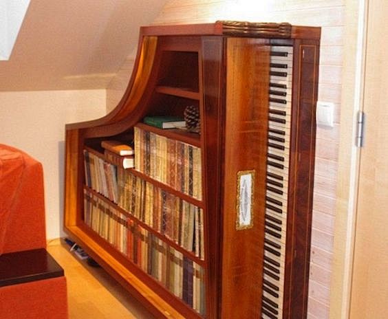钢琴#旧物改造#书柜  #办公# #书房...
