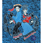 苗族手工蜡染装饰画 蜡染相框画芯 特色工艺品 居家壁画 42x48cm-淘宝网