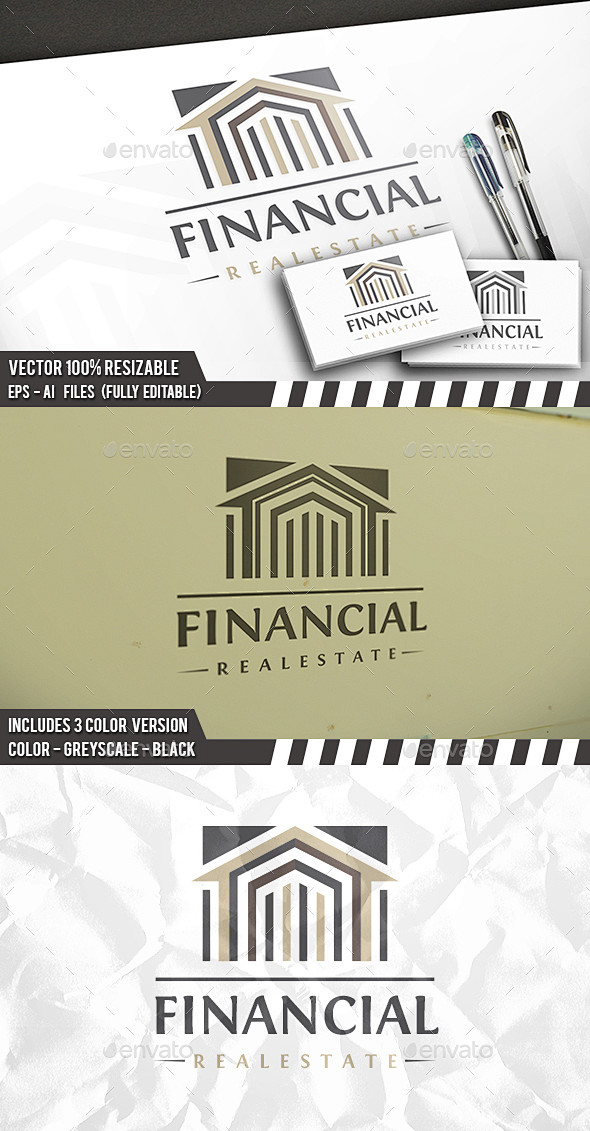 房地产经典标志,标志建筑模板Real Estate Classic Logo - Buildings Logo Templates银行品牌 ...