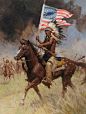 Z. S. Liang - Lakota Warriors, Little Bighorn, June 25, 1876