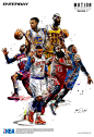 NBA- ENTERBAY : My work of painting and illustrations for the brand ENTERBAY and the NBA.