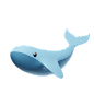 鲸鱼 3D多彩卡通动物形象图标 Whale_2k