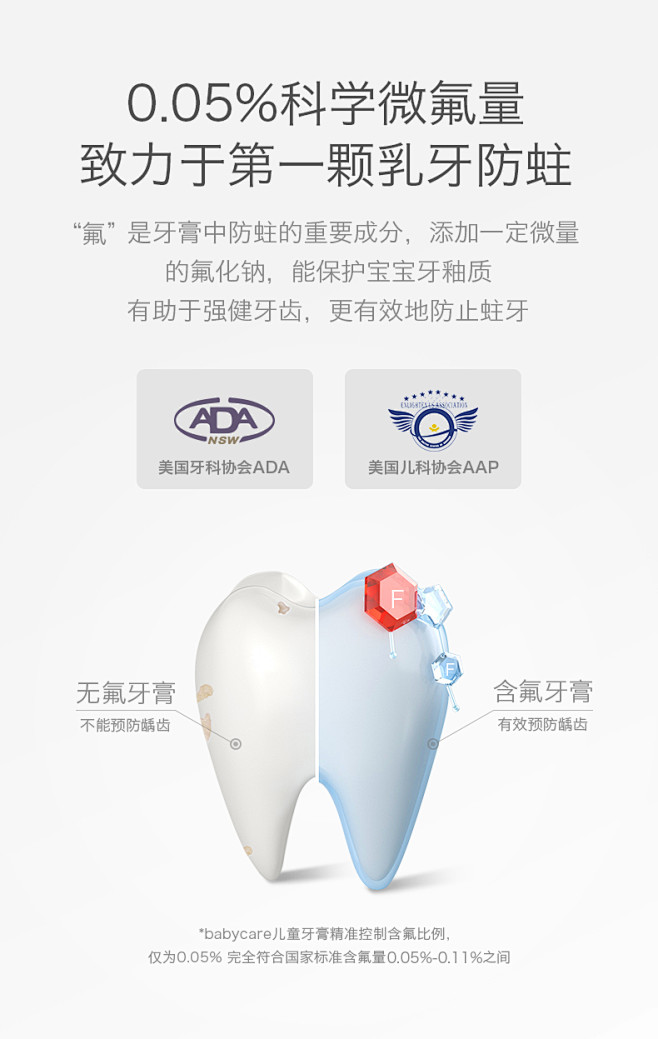 babycare婴儿牙膏益生菌低氟防蛀防...