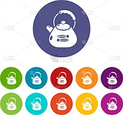 金属,彩色图片,计算机图标,壶,塑胶,热,电,家庭生活,布置,准备