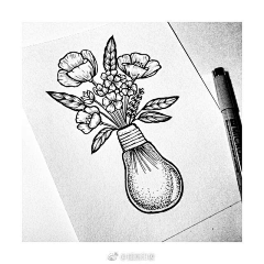 小呀小橙子有梦想采集到黑白插画、针管笔画