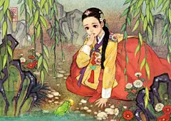 韩服童话少女插画 | 插画师 Na Young Wu ​ ​​