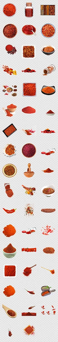 红色调味料调味品调料辣椒粉香辛png素材