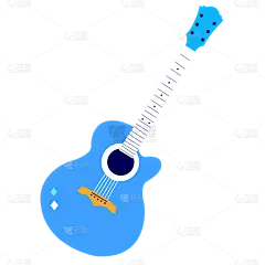 卡通感教育行业吉他元素