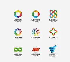 几何图形logo免抠素材_图宝宝 https://bao16.com 几何图形logo 创意logo 矢量logo