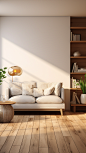 Modern_style_living_room,_filled_with_warm_and_cozy_warm-colored_lights,_walls,_wooden_floors,_carpets,_warm_tones,_deep,_beautiful_lighting_and_shadows,_frontal_view,_clean_and_simple_background,_minimalist_