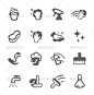 清洁图标-杂项图标Cleaning Icons - Miscellaneous Icons扫帚、刷子、水桶、可以干净、清洁,国内,灰尘,除尘器,除尘,环境,垃圾,房子,图标,生活,液体,女仆,手册,拖地、擦、简单、海绵、喷雾,刮刀,厕所,矢量,洗衣机,洗涤,工人,工作 broom, brush, bucket, can, clean, cleaner, domestic, dust, duster, dusting, environment, garbage, house, icon, life, liq