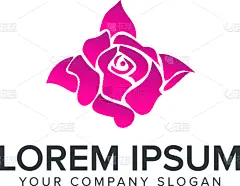 自然美,品牌名称,模板,花店,玫瑰,形状,圆形,轮廓,可爱的,华丽的