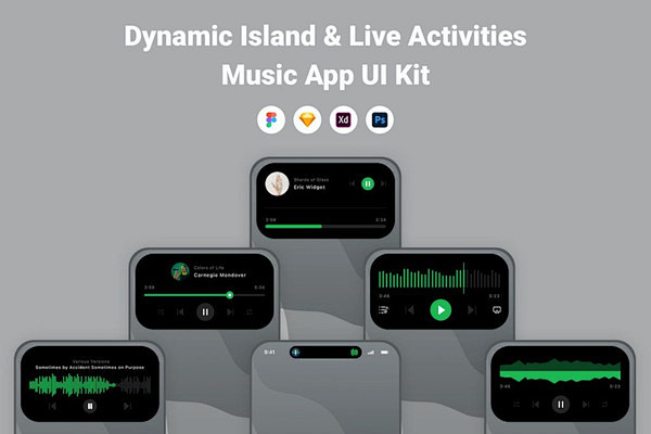 灵动岛&音乐信息 App UI Kit ...