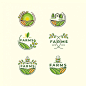 Premium Vector | Farm logo set  icon template