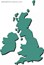 绿色英国和爱尔兰矢量地图板块爱尔兰地图|版图|办公用品|欧洲国家|生活百科|矢量素材|手绘地图|英国地图|地图|地球地图|英国地图矢量图|英国矢量地图