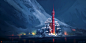 Winter Lights, Andreas Rocha : Done for my Patreon page at www.patreon.com/andreasrocha
The inspiration for my next Illustration Pack is "Lake Bled". Went there twice on my Interrail (a long time ago...snif) and it was a magical place. I remembe