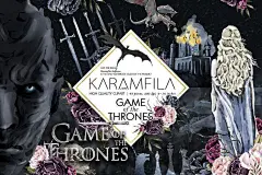 手绘水彩玫瑰花女孩恶魔城堡插图PNG免抠设计素材 Game Of Thrones Clipart - 南岸设计网 nananps.com