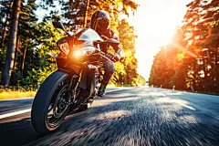 机车运动人物肖像摄影图