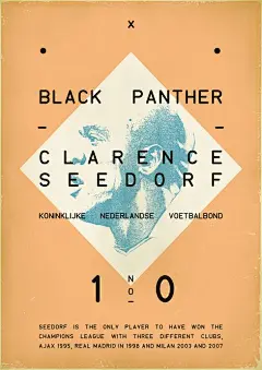 一套不错复古的足球明星海报设计（部分一）_大声设计@北坤人素材