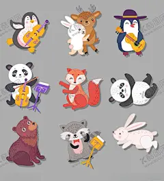 小动物卡通 【酷图网】小动物卡通,小动物,卡通,儿童画,漫画,插画,儿童,可爱动物,可爱,动物,矢量,企鹅,熊猫,狐狸,兔子,拥抱