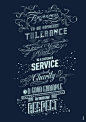 VALUES! Custom Typography Poster