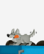 卡通狼高清素材 动物 卡通 灰色 狼 免抠png 设计图片 免费下载
