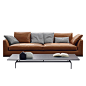 意大利纳帕真皮沙发三人位直排客厅定制现代sofa皮沙发小户型家用-淘宝网